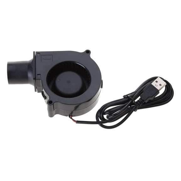 New 7530 5V USB Powered Fan with Speed Controller- Compact and Quiet Blower for Barbecue and Camping