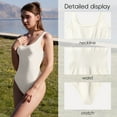 thumbnail image 5 of OQQ Women's 6 Piece Bodysuits Sexy Ribbed Sleeveless Square Neck Tank Tops Leotard 2025 Trendy Outfits, 5 of 7