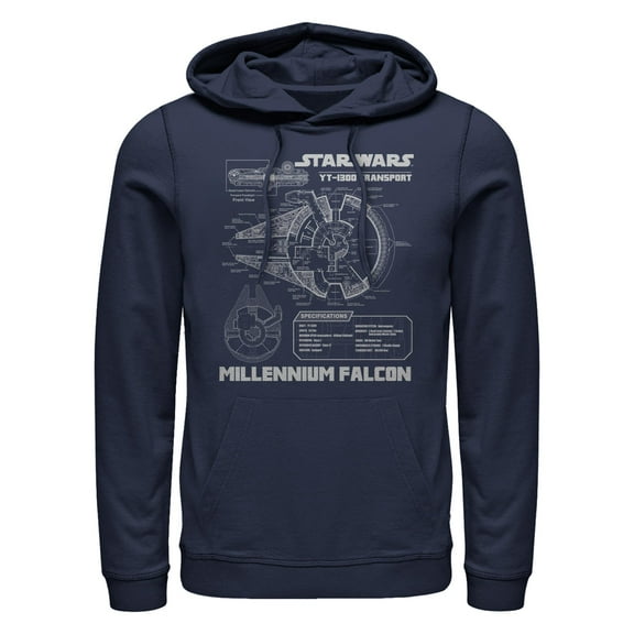 Men's Star Wars: A New Hope Millennium Falcon Design Pull Over Hoodie