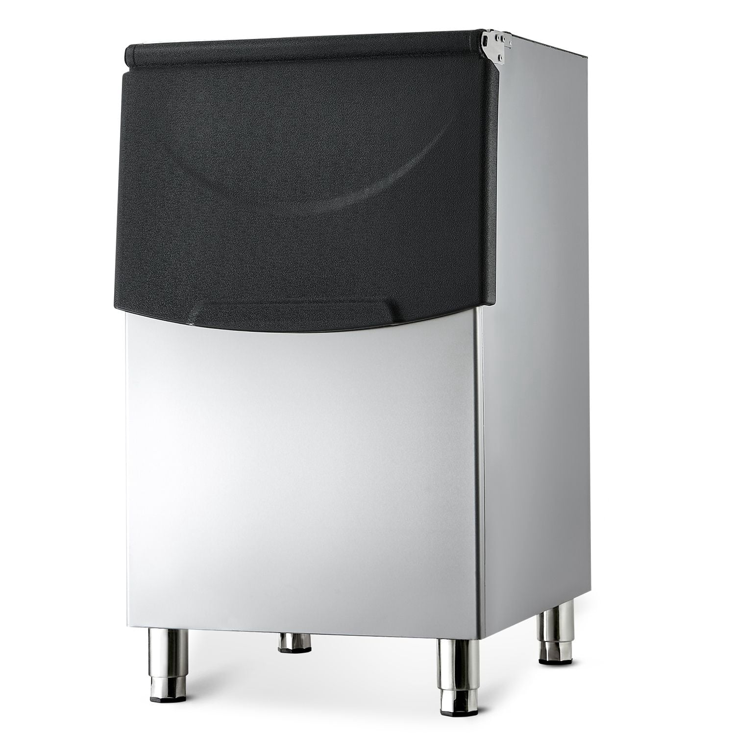 Dranite Commercial Stainless Steel Ice Storage Bin with Lid, 250 lb Capacity, for Ice Maker Machine, Durable Rolling Ice Bin for Restaurant, Bar, Kitchen Use