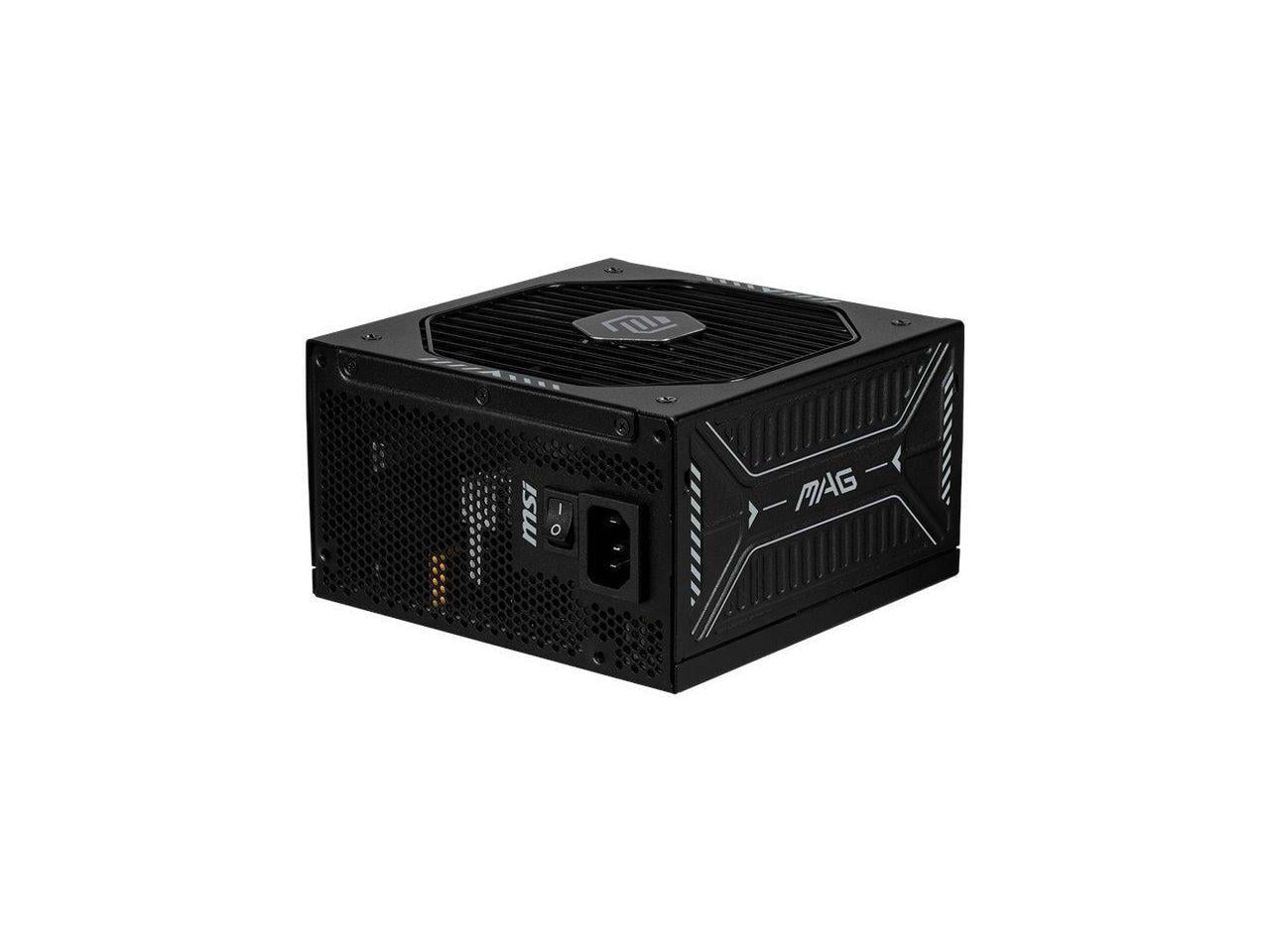 MSI MAG A850GLS PCIE5, Fully Modular Compact Gaming 850W Power Supply, 80+ Gold, ATX 3.1 & PCIe 5.1 Ready, Native Dual-color 12V-2x6 cable, Low-Noise, Embossed Jacket Cables, 10 Year Warranty