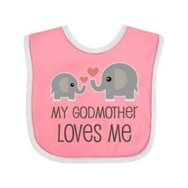 Inktastic My Godmother Loves Me Boys or Girls Baby Bib