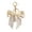 Pearl Pendant-Beige, variant on Sophisticated Ribbon Bows Purse Accessory For Women Fashion Bag Pendant Keychain Charm Lightweight Alloy Craftsmanship