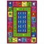 Joy Carpets 1427D Kid Essentials LenguaLink Language & Literacy Rectangle Rugs Multi Color - 7 ft. 8 in. x 10 ft. 9 in.