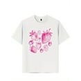 thumbnail image 2 of Tween Girl A Stylish Retro American Cherry Print Casual Short-Sleeve T-Shirt, a New Cool Summer Top for ., 2 of 5