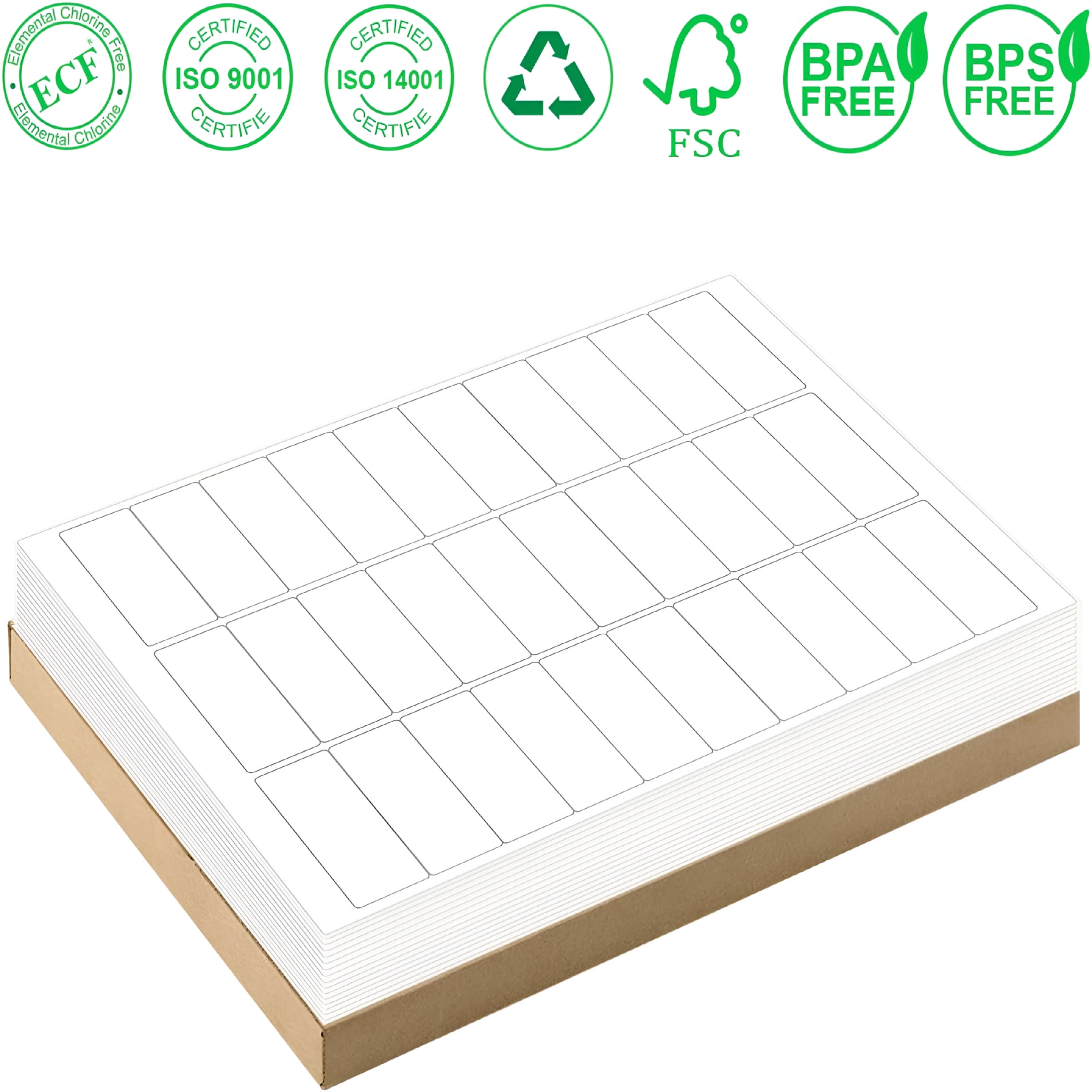 CCOCC 1"X 2-5/8"Address Labels 3000 Labels Sticker Paper for Laser/Ink Jet Printer Mailing Labels 8.5"×11"White 30 Per Sheet