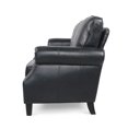 thumbnail image 4 of Sel 80 Inch Modern Sofa, 3 Seat Chesterfield Design Black Faux Leather, 4 of 5