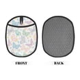 thumbnail image 2 of Pofeuu Colorful Butterfly Print Silicone Pot Mat Mitten With Hanging Loop Heat Resistant Oven Mitts Non-Slip Bbq Baking Smoking Potholders, 2 of 7
