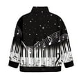 thumbnail image 5 of Uourmeti Music Note Print Kids Winter Sweatshirt Quarter Zip Up Pullover Long Sleeve Warm Comfy Casual Loose Top for Cold Weather Boys Girls Size 5-6, 5 of 7