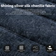 thumbnail image 4 of Ergonomic Bean Bag Chair with 5-Way Body Support, Oversized Floor Lounger with Shiny Chenille Fabric, Cozy Sofa for Living Room, Reading Nook, Dark Blue, 4 of 8