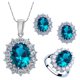 thumbnail image 4 of Pendientes para mujer, regalos para mujer, conjunto de joyas de moda, pendientes de cristal, collar, joyería de boda para mujer, pendientes, collar, 4 of 4
