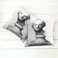 thumbnail image 6 of Ambesonne Antique Throw Pillow Cover 2 Pack, Woman Head Art, 20", Charcoal Grey and White, 6 of 7