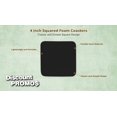 thumbnail image 3 of 10 Squared Foam Coasters Pack, 4 inch - PU Foam, Foldable - Black, 3 of 5