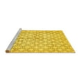 thumbnail image 2 of Ahgly Company Machine Washable Indoor Square Abstract Yellow Modern Area Rugs, 3' Square, 2 of 4