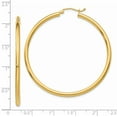 thumbnail image 3 of Boucles d'Oreilles Créoles Tube 2,5 mm en Or Jaune 14k Rondes Classiques, 3 of 7