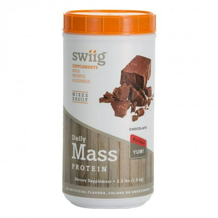 swiig Chocolate Mass Builder 3.3 lbs (Best Mass Gaining Foods)