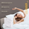 thumbnail image 4 of SGI Bedding 1000 TC Egyptian Cotton Bed Sheet Set - King Size Sheets 1000 Count Sheets for King Size Bed - Soft, Durable Sheets Cotton Sheets in 1000 TC 18" Deep White, 4 of 7