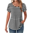 thumbnail image 2 of Leesechin Short Sleeve Womens Tops V-Neck Summer Casual Tops T-shirt, 2 of 7