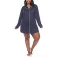 thumbnail image 6 of White Mark Long Sleeve Sleepshirt Nightgown Women's Polyester Notch Collar Size 1X, 6 of 10