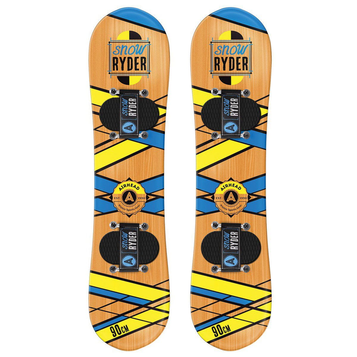 AIRHEAD AHSB-0901 SNOW RIDER Hardwood Outdoor Play Snowboard, 90 cm (2 Pack) by Kwik Tek