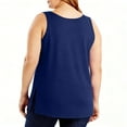 thumbnail image 4 of BLVB Débardeur Grande Taille pour Femmes Été Sans Manches Col Rond Décontracté Basique Tunique Fendue sur le Côté Blouses Tee, 4 of 6