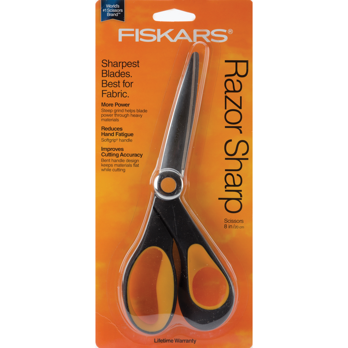 Fiskars Softgrip RazorEdge Bent Scissors 8'-Right-Handed