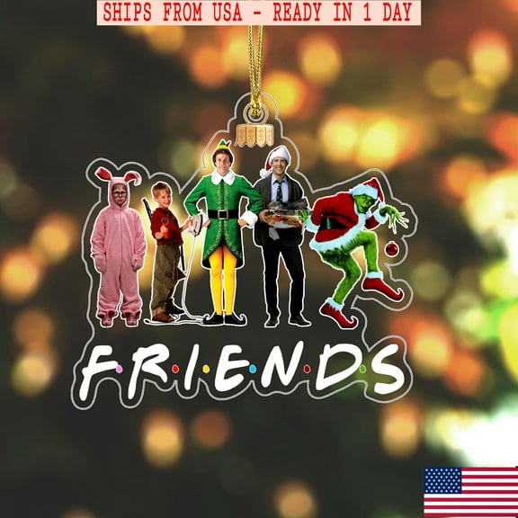 Friends Elf Christmas Movie Ornament, Funny Christmas Tree Decor, Holiday Friend Gift, Pop Culture Ornament, Movie Humor Ornament 2025