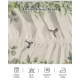 thumbnail image 5 of Hummingbird Wrap Around Bed Skirts for King Bed 18" Drop,Bed Skirt with Adjustable Elastic Belt Dust Ruffle Bed Valance for Bedroom Hotel Sage Green Botanical Leaf Vintage Botanical Bed Frame Cover, 5 of 7