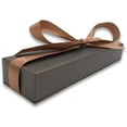 thumbnail image 2 of 1 Qty - Deluxe Chocolate-Brown Elagant Ribbon Pre-Wrapped Bracelet/Watch Jewelry Box - For sales/gifts/display/storage, 2 of 4