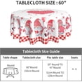 thumbnail image 4 of Valentines Day Tablecloth Round 60 Inch Valentine''s Day Tablecloth Red Heart Romantic Decorative Table Cloth Buffalo Plaid Circle Table Cover for Home Kitchen Dining Room Outdoor Decor, 4 of 6