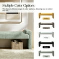 thumbnail image 4 of 58'' Upholstered Bench Chenille Boucle Modern Accent Bench End of Bedroom Entryway Sage, 4 of 9