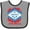 Heather and Black, variant on Inktastic Graffiti Arkansas State Flag Boys or Girls Baby Bib