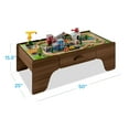 thumbnail image 7 of Best Choice Products Kids 70-Piece Train Table, Large Multipurpose Wooden Playset w/ Reversible Table Top - Walnut, 7 of 7