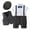 #1 Black, variant on FYMNSI Baby Boy Suits Long Sleeve Clothes Infant Gentleman Outfit Dress Shirt with Suspenders Pants 9-12 Months Blue