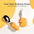 thumbnail image 3 of Baby Fork and Spoon Set with Carry Case Baby Training Utensils Self Feeding Toddler Silicone and Stainless Steel Kids and Toddler Utensil Set Cute Cartoon Hippo Shaped, 3 of 9