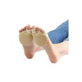 thumbnail image 5 of INSPIRE CHIC Unisex Size Free Cotton Heelless No Show Yoga Half Toe Socks One Size Beige1-1 Pair, 5 of 7