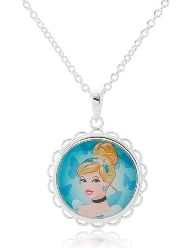 Disney Cinderella Silver-Tone Round Pendant - Walmart.com