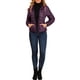 thumbnail image 2 of Chaqueta acolchada para mujer Inspire Chic con cuello alto, ligera, con capucha y cierre, talla XL, color púrpura, 2 of 6
