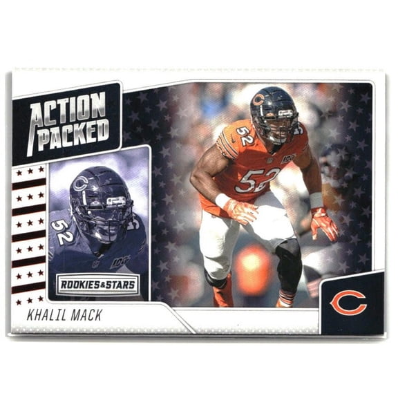 2020 Panini Rookies & Stars Khalil Mack #7 Action Packed Bears Football Card Chicago Bears NFL Football Trading Card