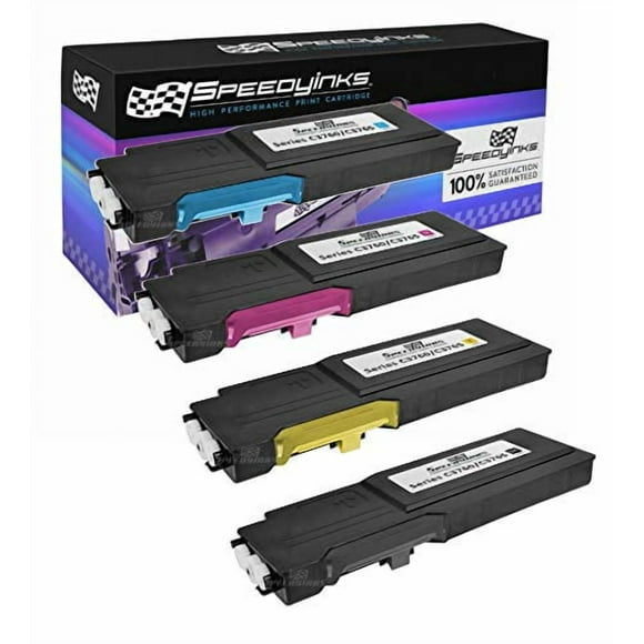 Speedy Inks Compatible Toner Cartridge Replacement for Dell C3760 Extra High Yield (1 Black, 1 Cyan, 1 Magenta, 1 Yellow, 4-Pa