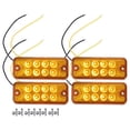 thumbnail image 1 of Unique Bargains Luz de marcador lateral delantera trasera 8 LED 3,94 "para camión, remolque, furgoneta, caravana, camión, coche, autobús, ámbar (juego de 4), 1 of 1