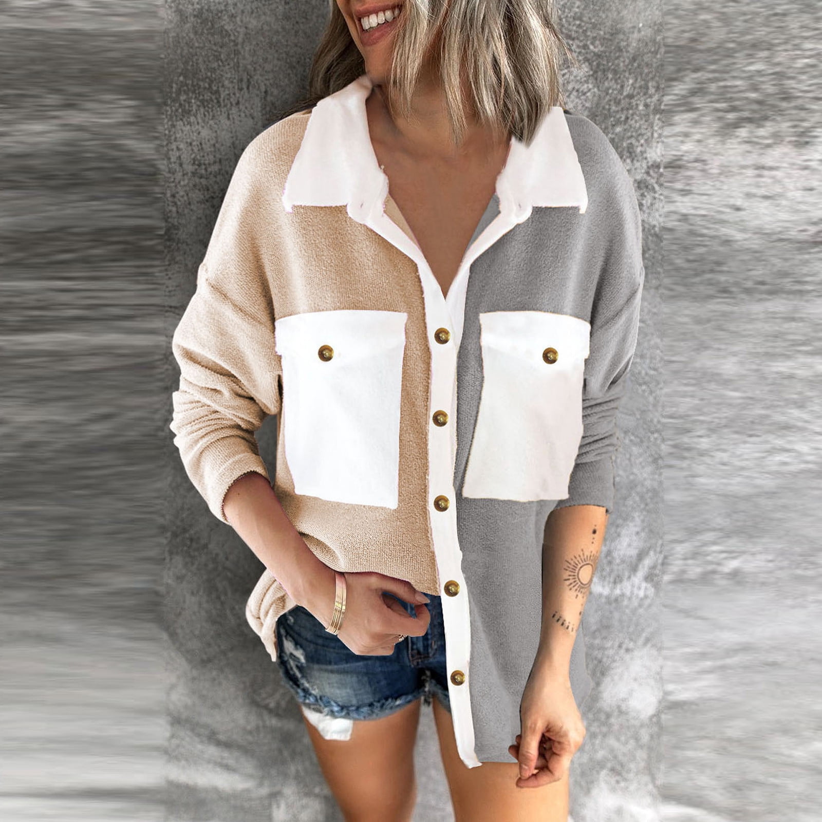Long Sleeve Tops Women's Blouse Coat 