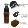 thumbnail image 3 of SEGO Micro Loop Real Thick Human Hair Extensions 100 Strands Invisible Micro Ring Beads Remy Thick Hair, 3 of 8