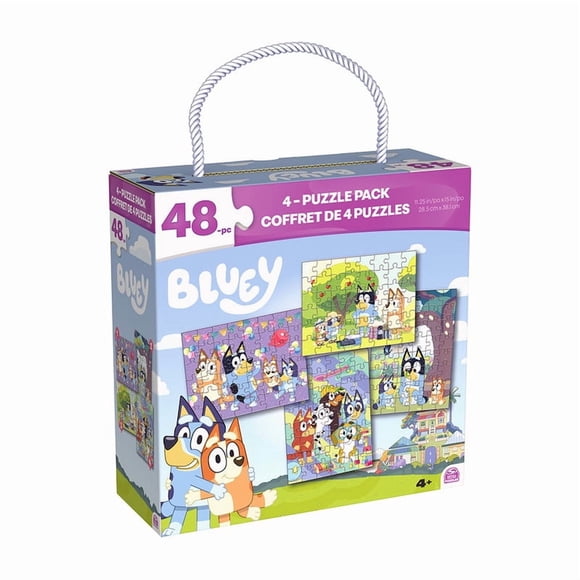Rompecabezas Bluey SpinMaster con mango de cuerda 48 Piezas