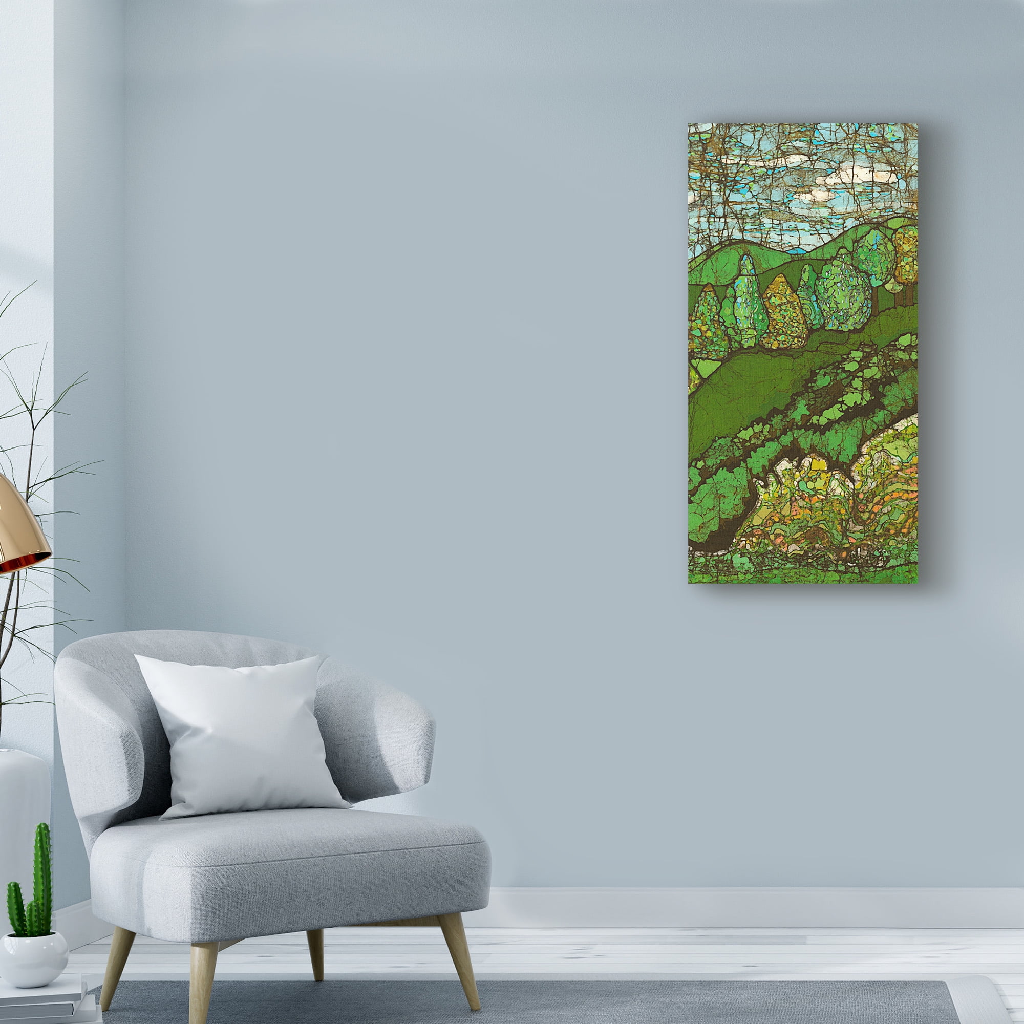 Trademark Fine Art 'Green Landscape II' Canvas Art by Andrea Davis