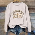 thumbnail image 3 of Football Mom Sweatshirts for Women 2025 Embroidery Football Mom Graphic Crewneck Sweatshirt Pullover Tops, 3 of 4