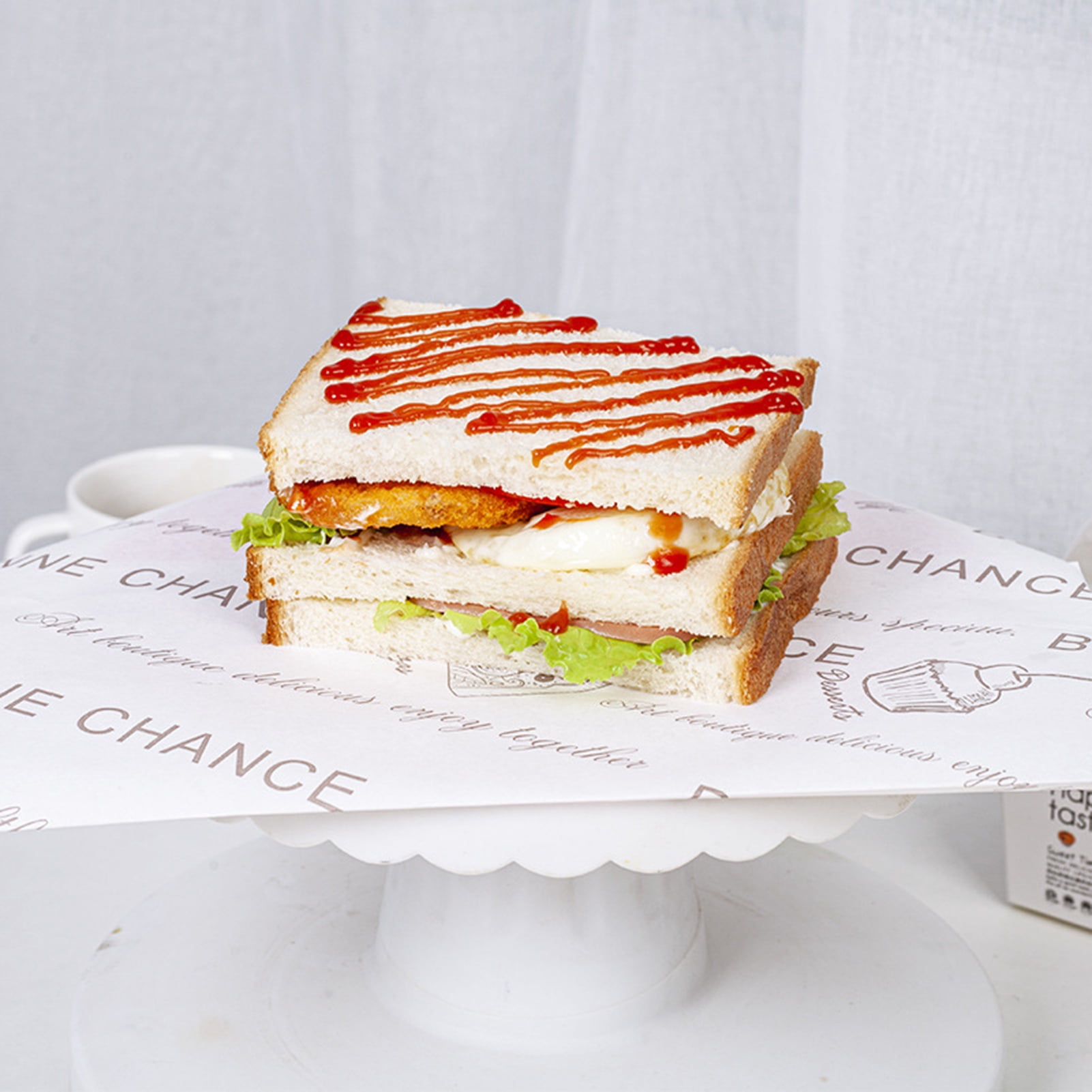 100 Blatt Rot-weiß Kariertes Deli Papier – Trocken Gewachst, 30x30 Cm, Für Brot, Sandwiches, Food Präsentation