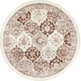 thumbnail image 2 of Alfa Rich 5x5 Area Rugs, Ultra-Thin Boho Brown Cream Rug Rug, Non-Slip Machine Washable, Easy Clean, Pet Friendly 5' Round Rug, 2 of 5