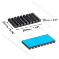 thumbnail image 3 of 50x25x5mm Without or With Thermal Pad Black Slotted Anodized Aluminum Heatsink Cooler Radiator Black With Pad 8pcs, 3 of 5
