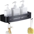 thumbnail image 2 of 2 uds carrito de ducha negro, estante de ducha de Metal, estantes de baño montados en la pared con ganchos, organizador de ducha para champú, pared del baño, 2 of 5